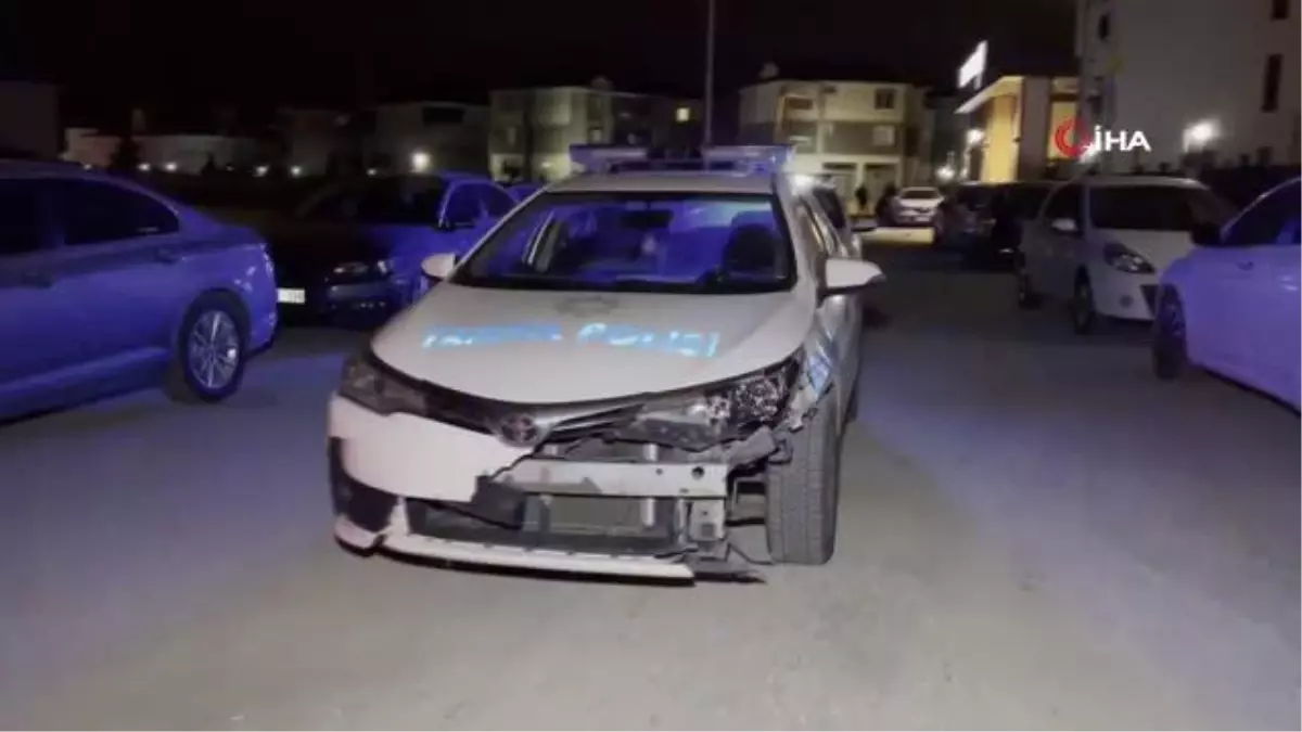 Kaçarken polis otosuna çarpan alkollü sürücü nefes kesen kovalamacayla yakalandı