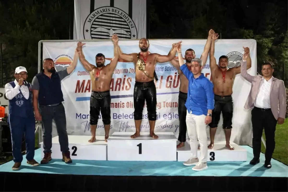 Marmaris yağlı güreşlerinin baş pehlivanı Ali Gürbüz oldu