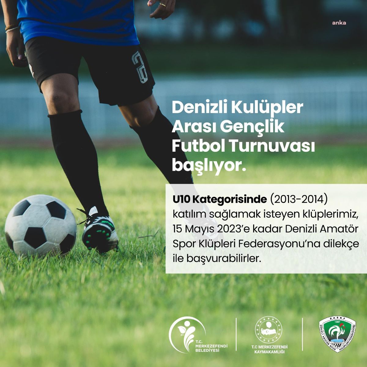 Merkezefendi\'de 19 Mayıs Gençlik Futbol Turnuvası düzenlenecek