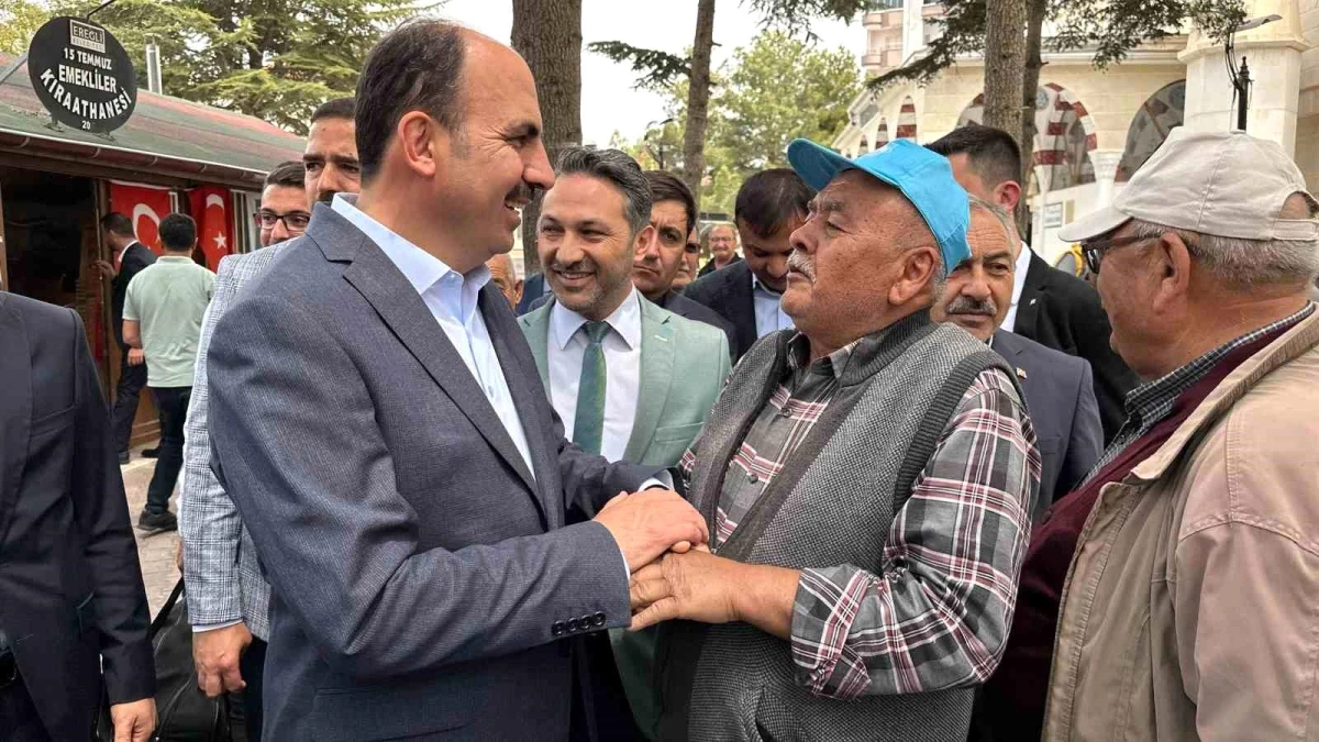 Konya Büyükşehir Belediye Başkanı Ereğlide esnafla ve vatandaşlarla buluştu