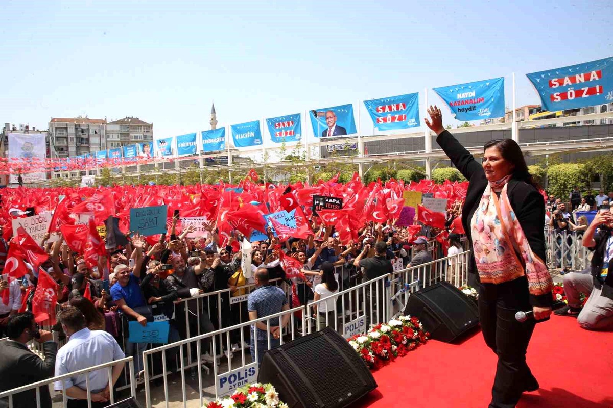 Kılıçdaroğlu\'nun Aydın mitinginde Çerçioğlu: İki kırmızı çizgimiz var, bayrak ve vatan