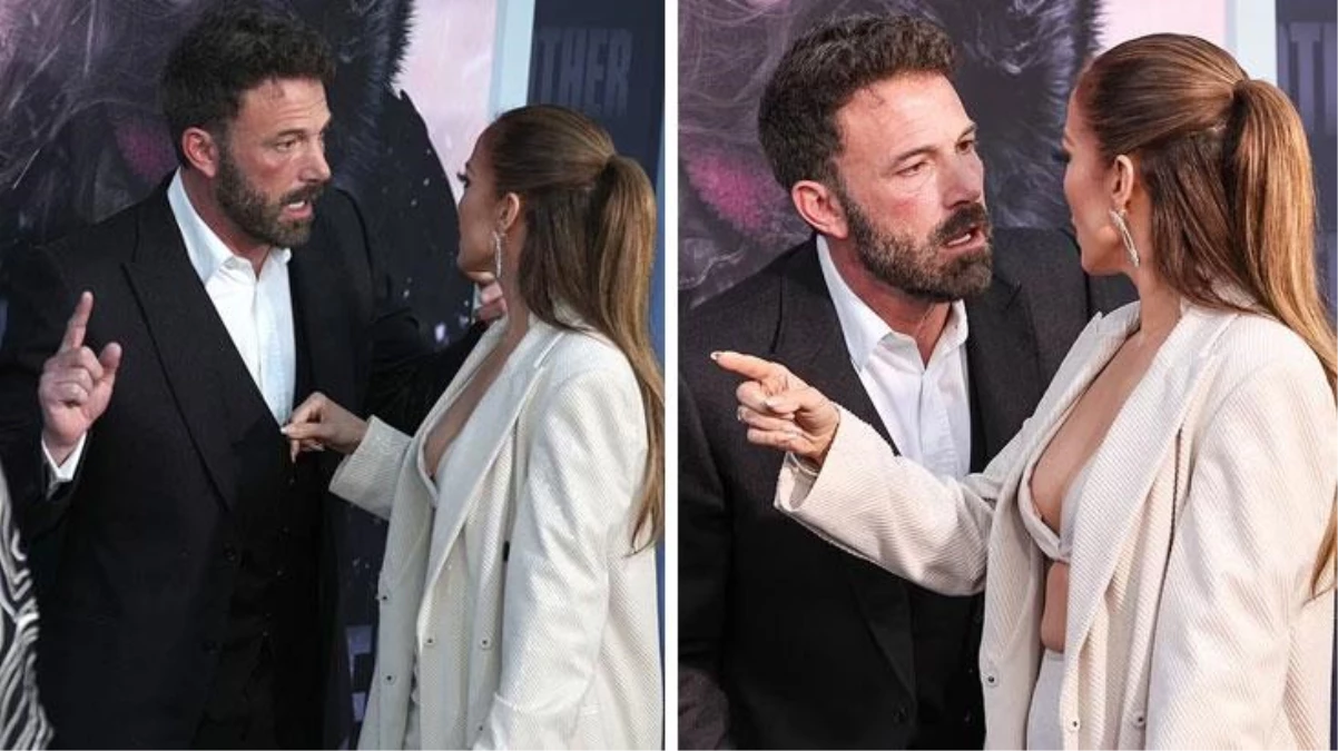 Dünyaca ünlü Ben Affleck ve Jennifer Lopez, kameralar karşısında tartıştı