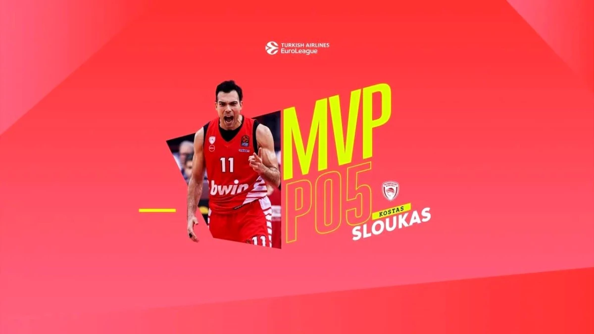 THY Euroleague play-off 5. maçın MVP\'si Kostas Sloukas oldu