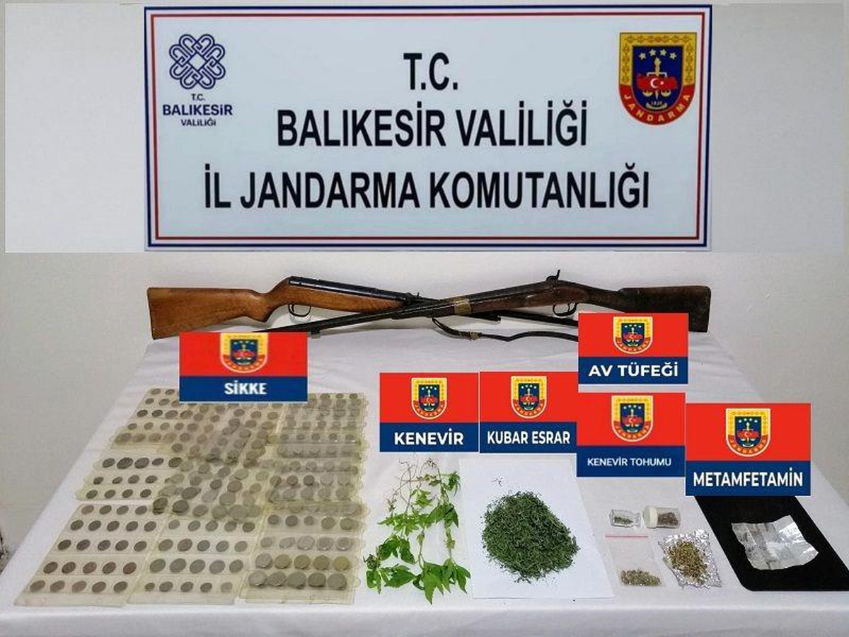 Balıkesir\'de Uyuşturucu ve Tarihi Eser Ticareti Operasyonu