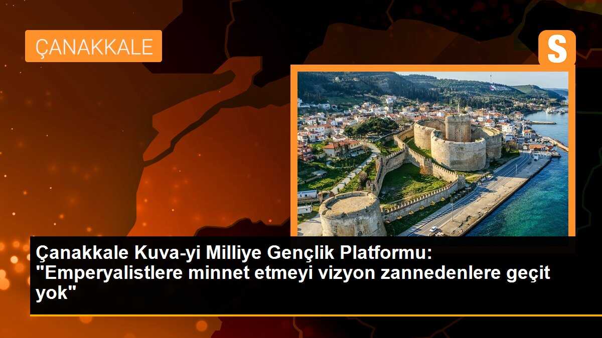 Çanakkale Kuva-yi Milliye Gençlik Platformu Truva Atı Önünde Basın Açıklaması Yaptı