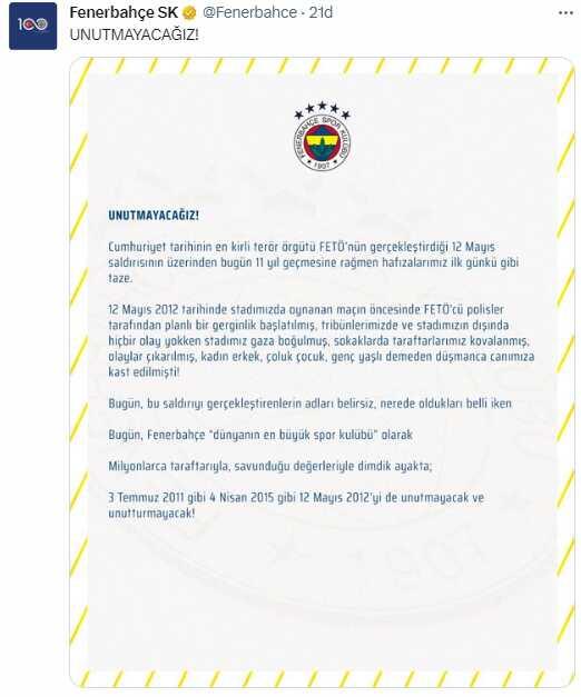 Gece yarısı atışması! Fenerbahçe'nin '12 Mayıs' paylaşımına Galatasaray'dan jet hızıyla cevap