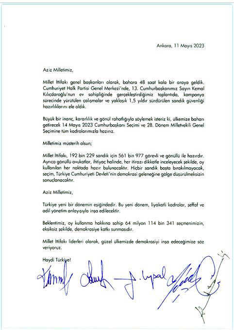 Millet İttifakı liderleri seçime saatler kala toplandı! Masada iki konu başlığı vardı Millet İttifakı liderleri seçime saatler kala toplandı! Masada iki konu başlığı vardı