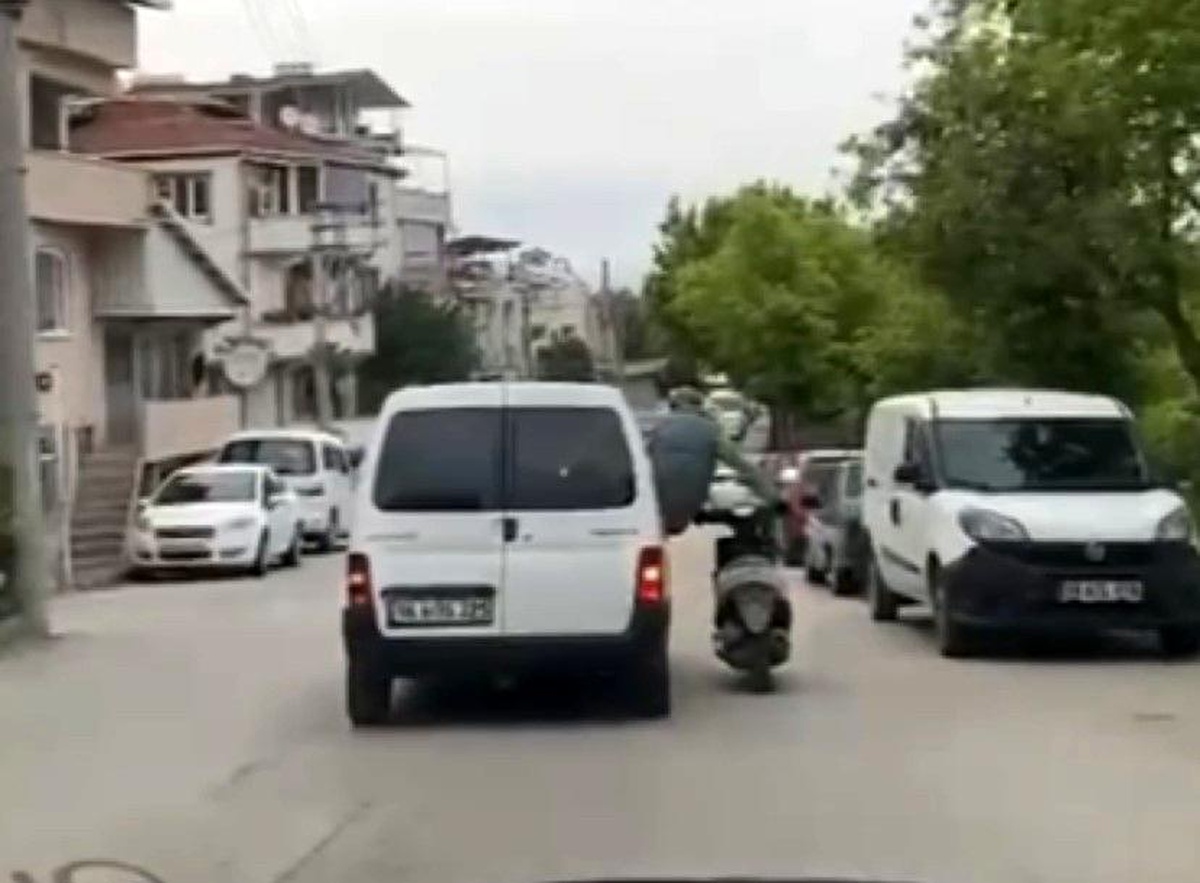 Bursa\'da sürücüsüz motosiklet tehlike saçtı
