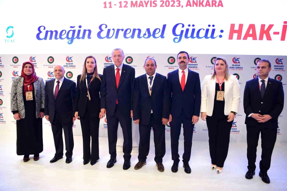 HAK-İŞ 15. Olağan Genel Kurulu Cumhurbaşkanı Erdoğan\'ın Katılımıyla Gerçekleştirildi