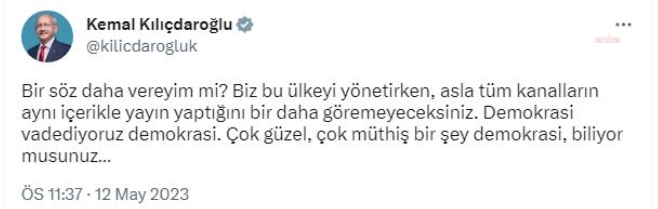 Kılıçdaroğlu: \'Tüm kanalların aynı içerikle yayın yapması demokrasiye aykırı\'