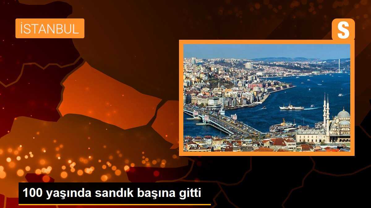 100 yaşındaki Fatma Perihan Kutlar oy kullanarak vatandaşlık görevini yerine getirdi