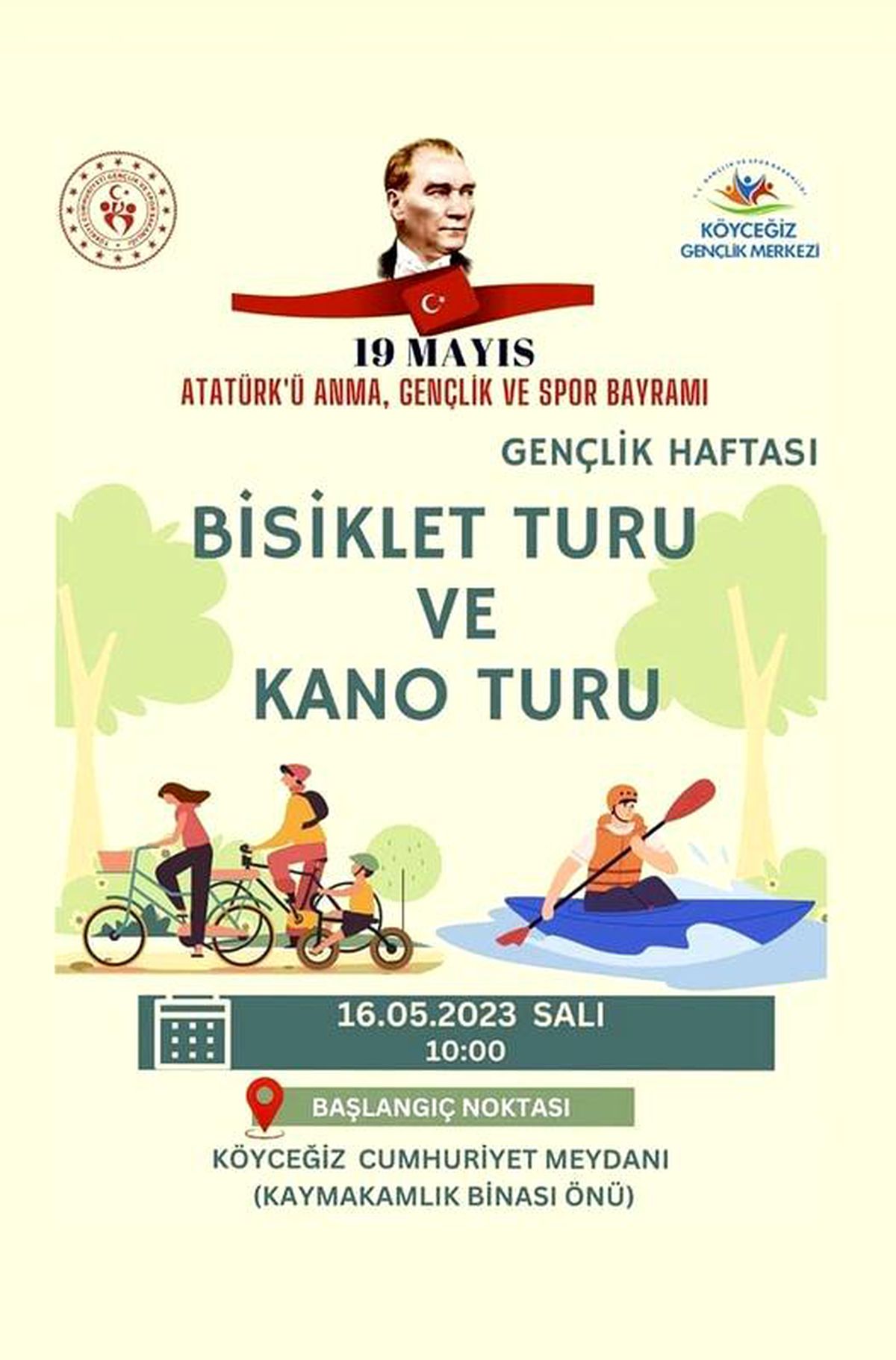 Köyceğiz'de kano ve bisiklet turu etkinliği yapılacak