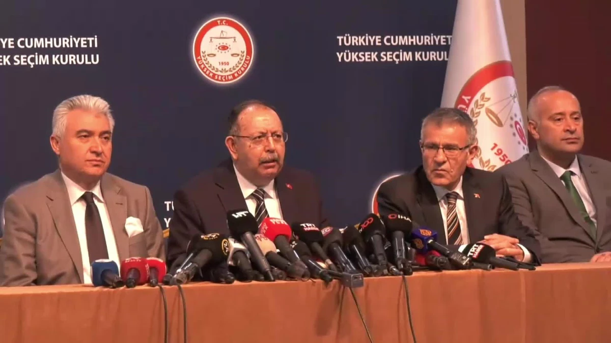 Ysk Başkanı Yener: "Erdoğan Yüzde 49,51, Kılıçdaroğlu Yüzde 44,88 Oy Aldı. 28 Mayıs\'ta İkinci Tur Seçimlerin Yapılmasına Karar Verilmiştir"