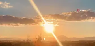 Ağrıda mest eden gün batımı manzarası