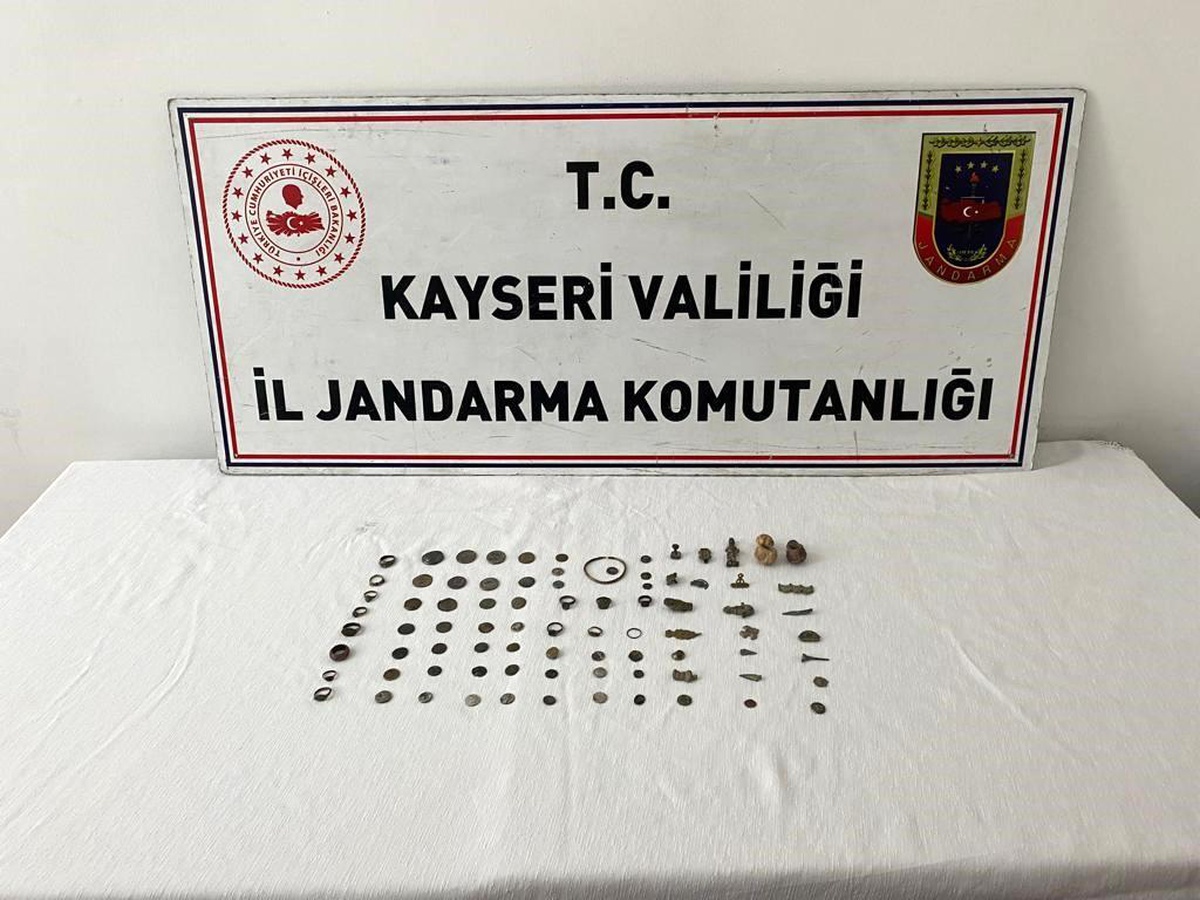Kayseri\'de Roma ve Bizans dönemine ait tarihi eserler ele geçirildi
