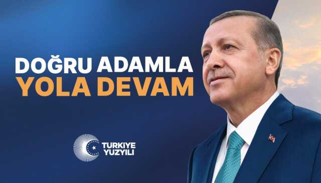 Cumhurbaşkanı Erdoğan'ın ikinci turda sloganı değişti: Doğru adamla yola devam Cumhurbaşkanı Erdoğan'ın ikinci turda sloganı değişti: Doğru adamla yola devam