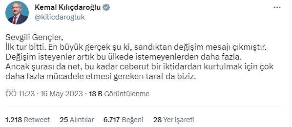 Kılıçdaroğlu'ndan 2. tur için gençlere çağrı: En büyük kazığı da size attılar