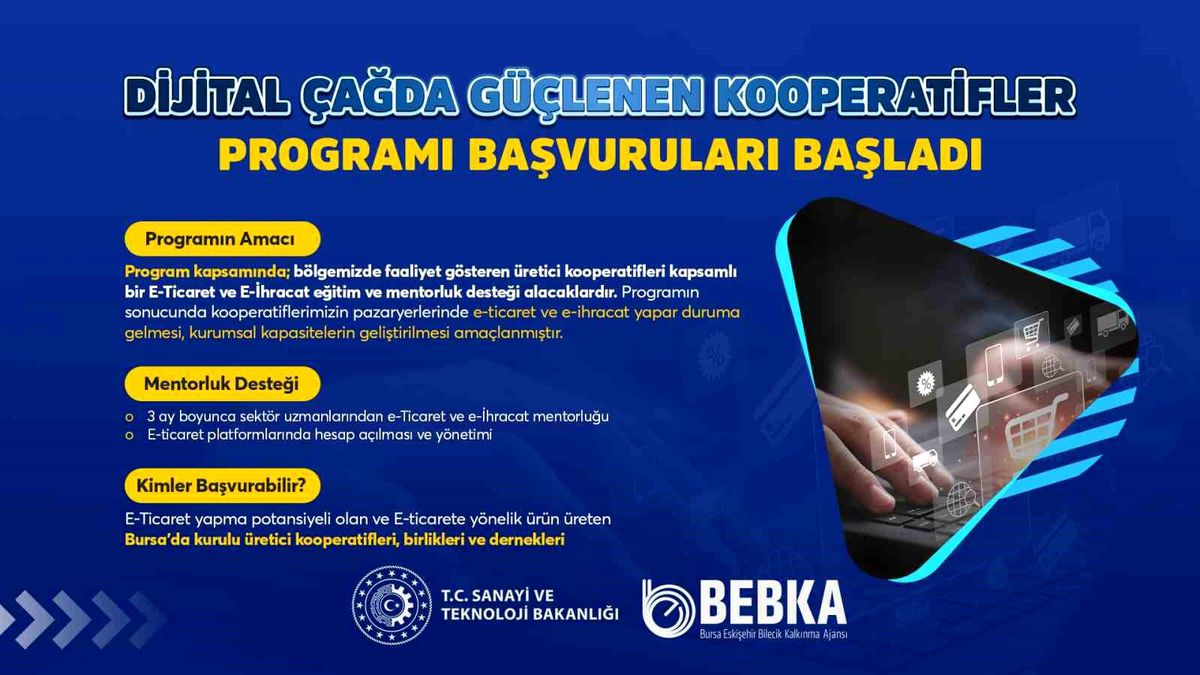 Kooperatifler, BEBKA\'nın e-ticaret programıyla büyüyecek