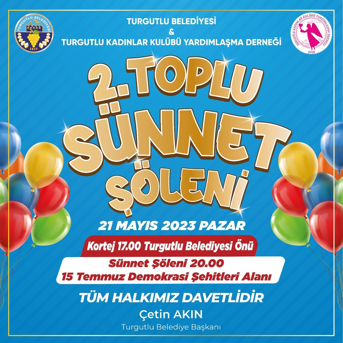 Turgutlu Belediyesi, 2\'nci Kez Toplu Sünnet Şöleni Düzenliyor