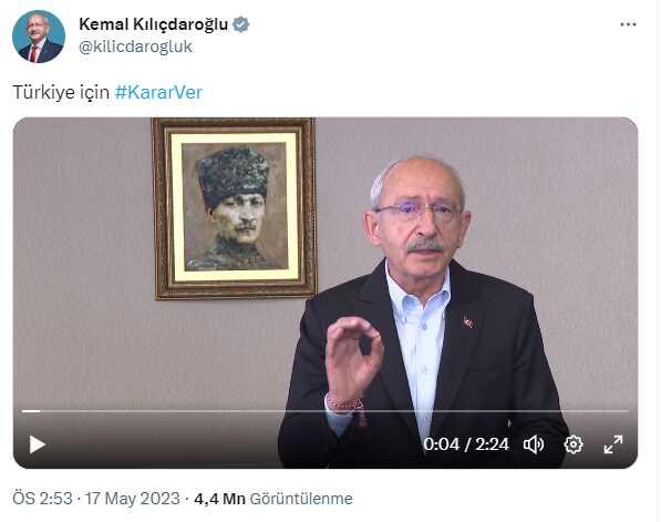 Kılıçdaroğlu'ndan yeni video: Vatanını seven sandığa gelsin