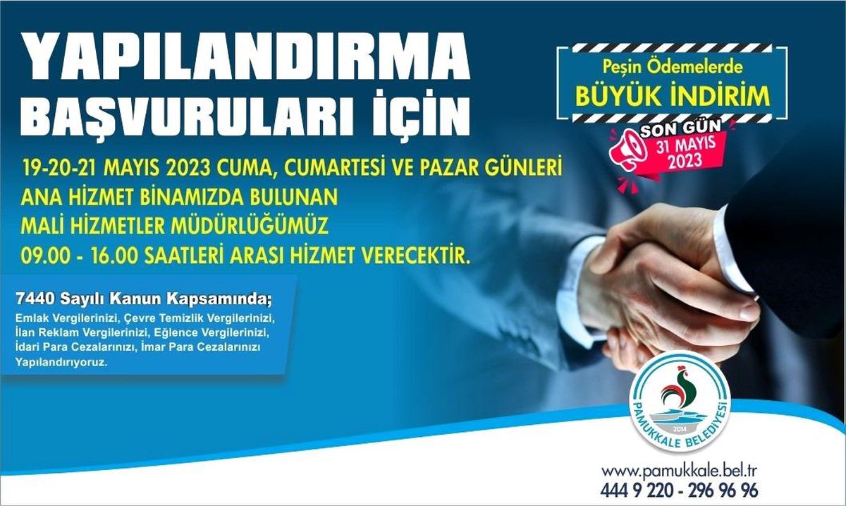 Pamukkale\'de yapılandırma tatil günlerinde de devam edecek