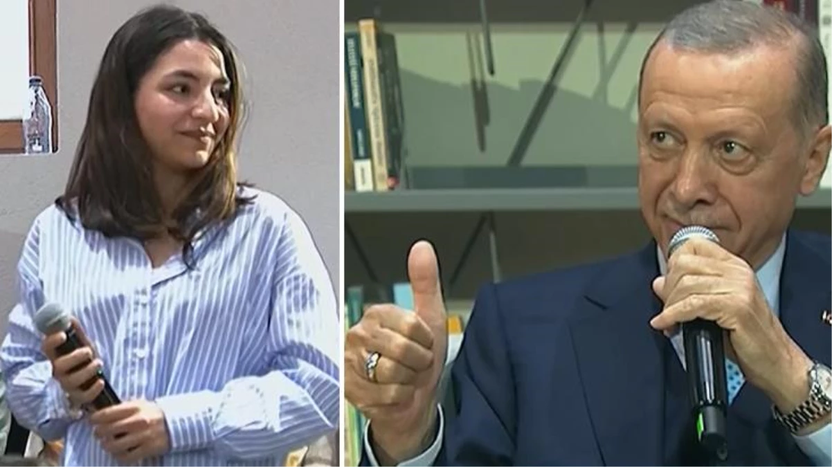 18 yaşındaki genç kızın verdiği İmam Şafi örneği Cumhurbaşkanı Erdoğan\'ı mest etti