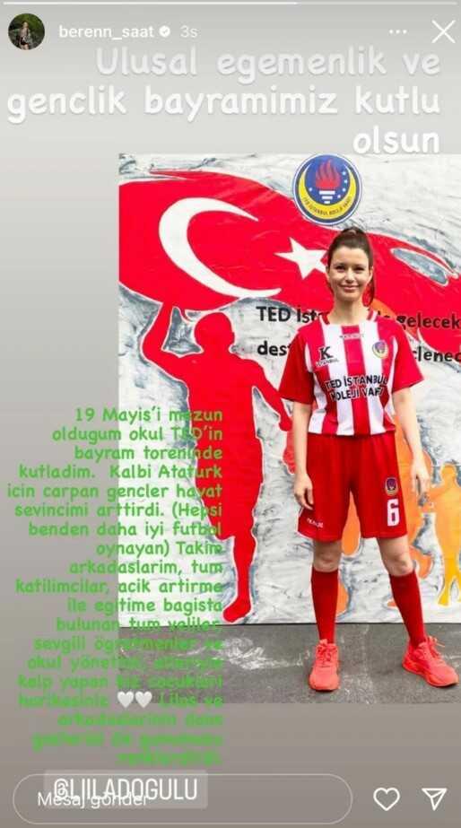 Bayramları karıştıran Beren Saat, 19 Mayıs yerine 23 Nisan'ı kutladı