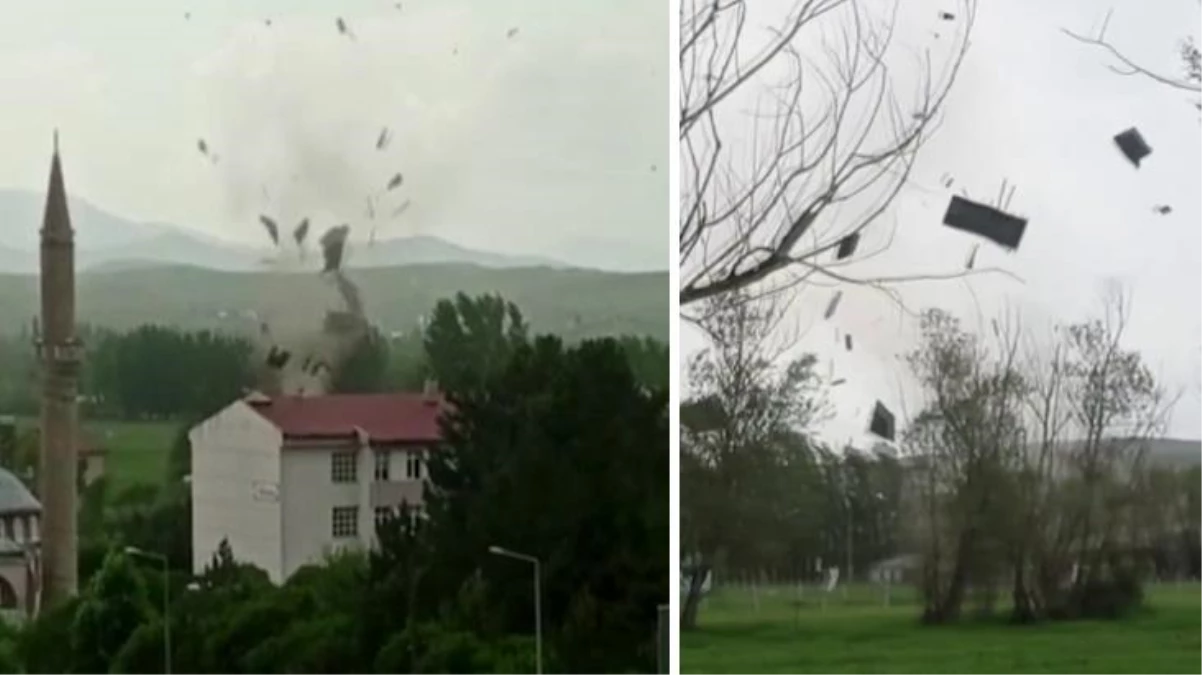 Sivas\'ta gerçekleşen hortum çatıları uçurdu!
