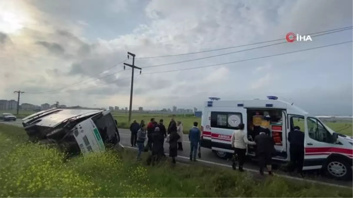 Çorlu\'da işçi servisi şarampole yuvarlandı: 14 yaralı