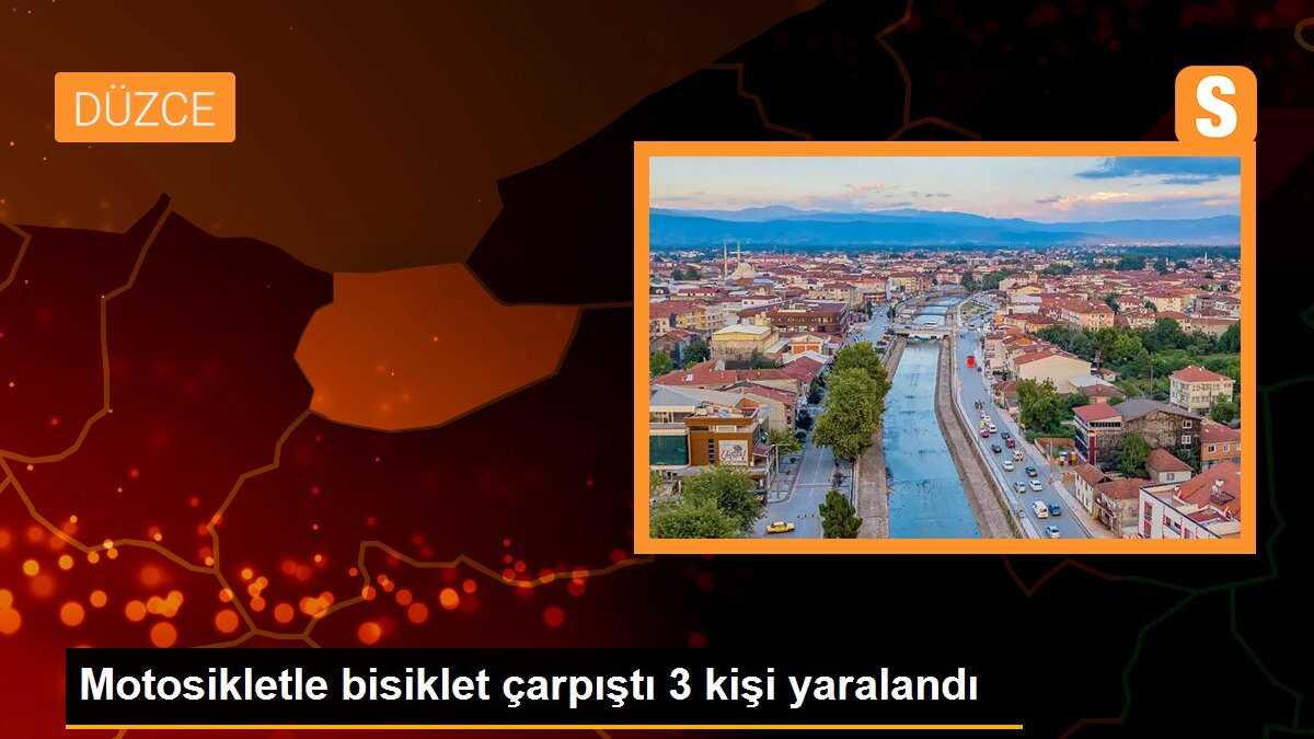 Motosikletle bisiklet çarpıştı 3 kişi yaralandı
