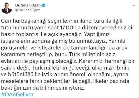 Sinan Oğan'a açık açık soruldu: Erdoğan'ı destekleyeceğiniz doğru mu?