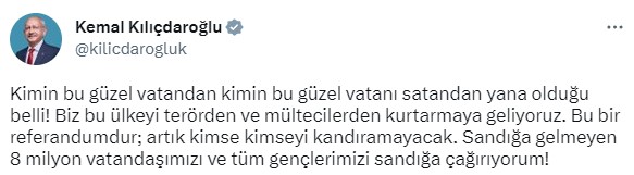 Sinan Oğan'ın Erdoğan'dan yana tavır almasına Kılıçdaroğlu'ndan ilk yorum