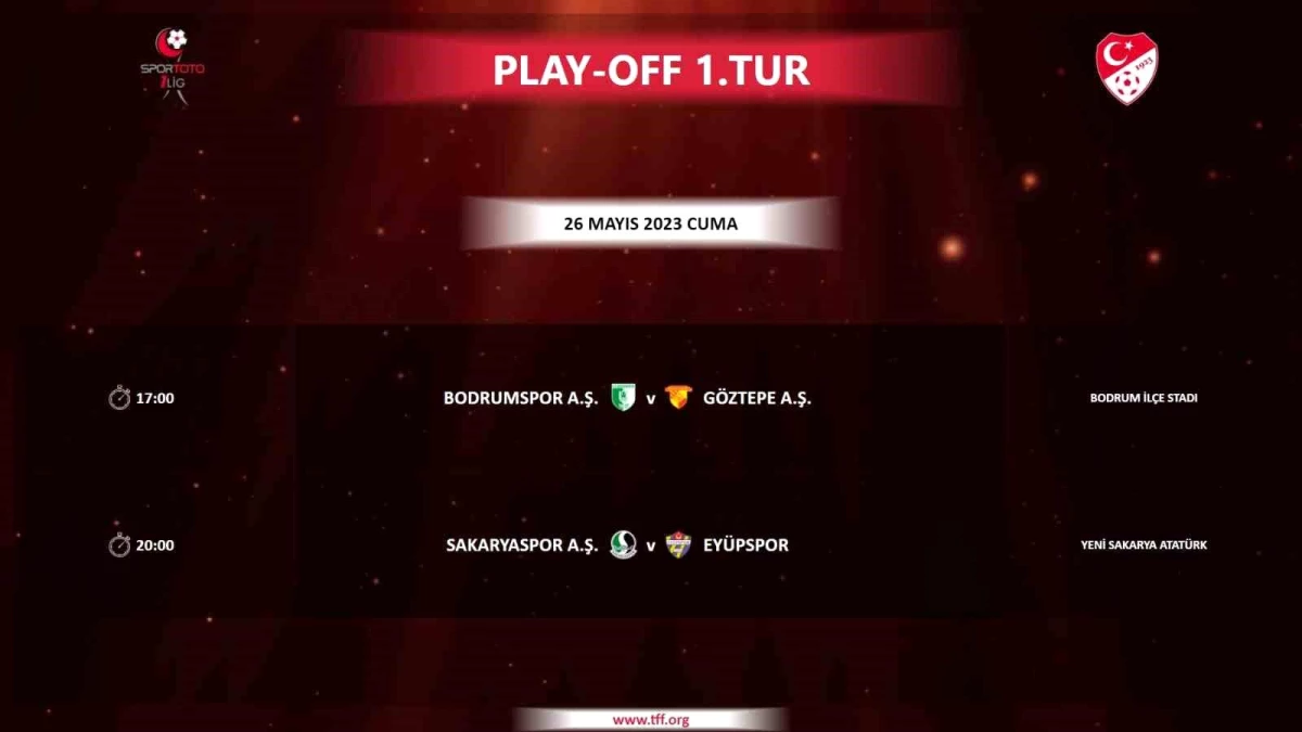 Spor Toto 1. Lig\'de play-off programı belli oldu