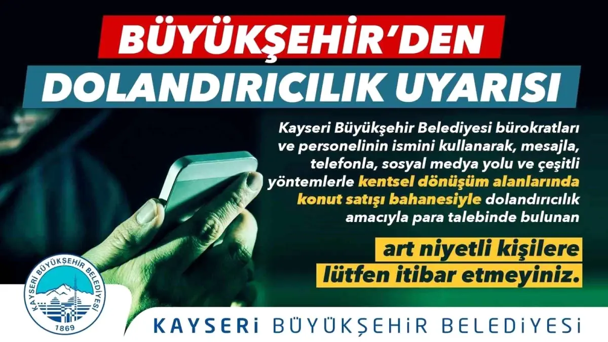 Büyükşehir\'den \'dolandırıcılık\' uyarısı