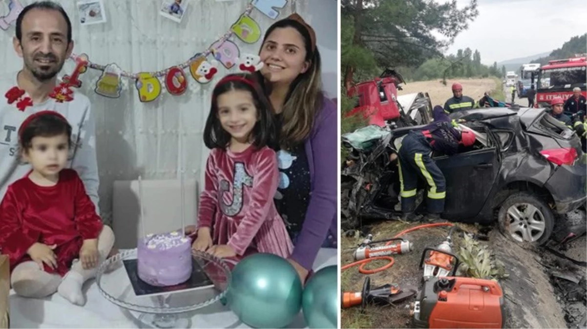 Sağlıkçı anne baba ve 2 kız çocuğu, trafik kazasında yaşamını yitirdi