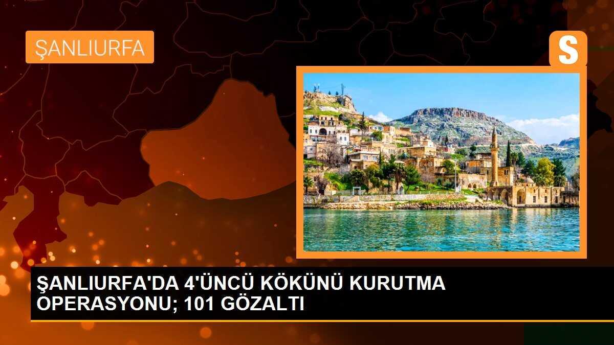 ŞANLIURFA\'DA 4\'ÜNCÜ KÖKÜNÜ KURUTMA OPERASYONU; 101 GÖZALTI