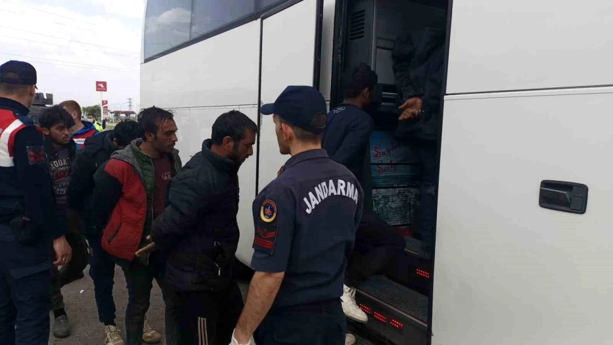 Sivas\'ta tırın dorsesinden 134 kaçak göçmen çıktı
