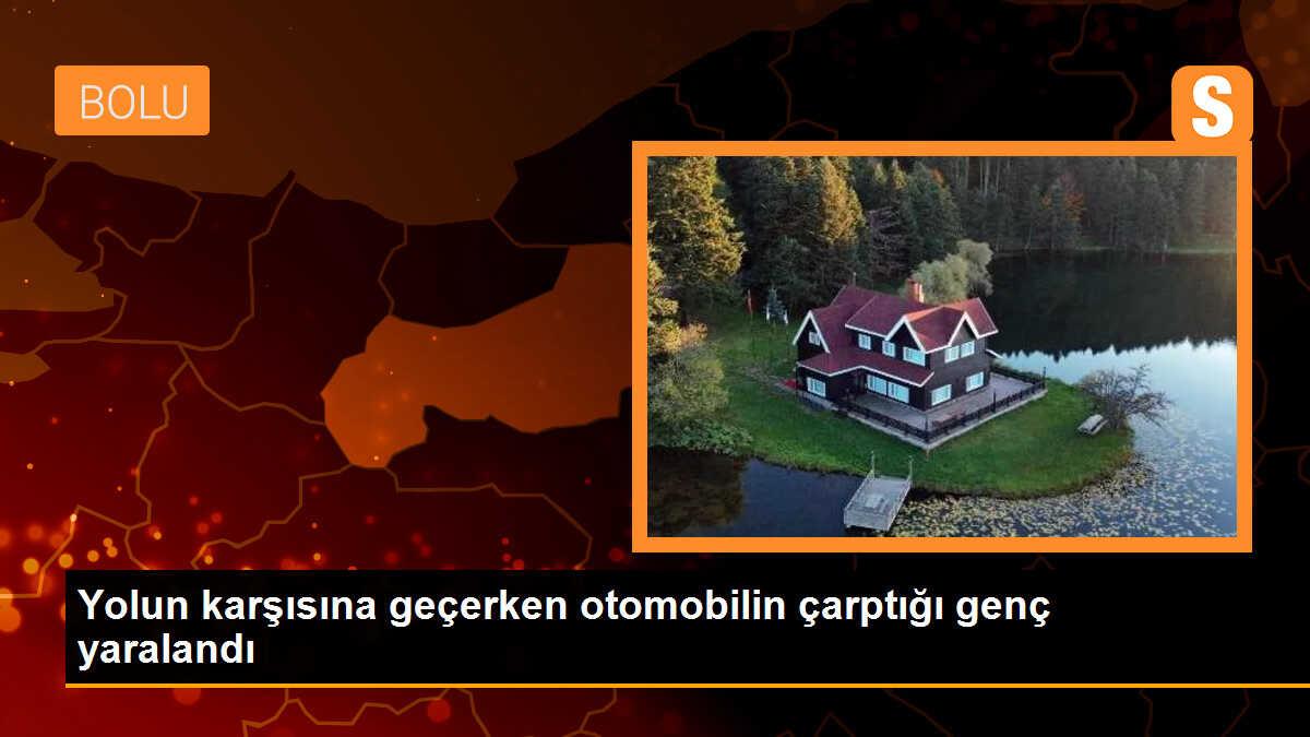 Yolun karşısına geçerken otomobilin çarptığı genç yaralandı