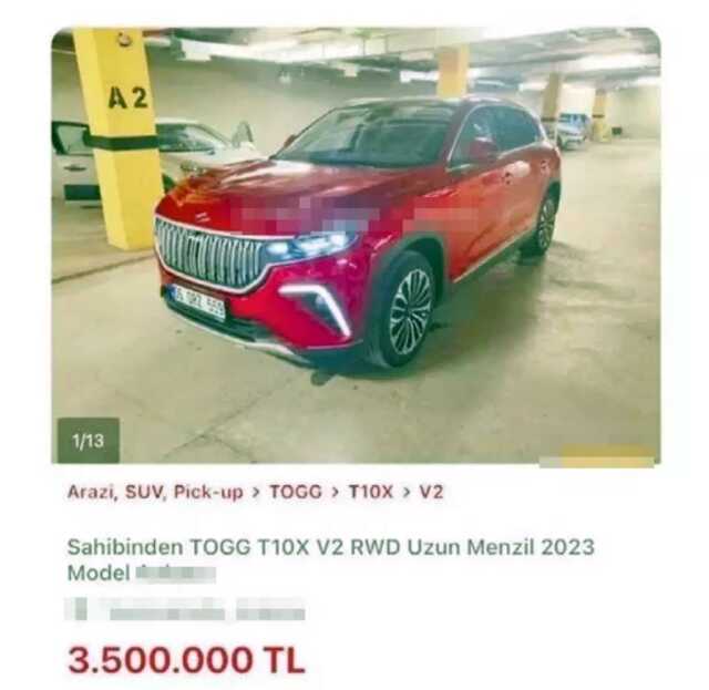 Gündem olan ikinci el Togg ilanı sonrası inceleme başlatıldı Gündem olan ikinci el Togg ilanı sonrası inceleme başlatıldı