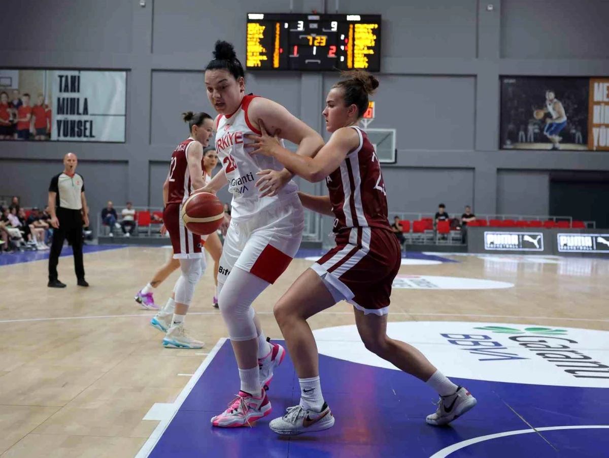 A Milli Kadın Basketbol Takımı, Letonya\'yı mağlup etti