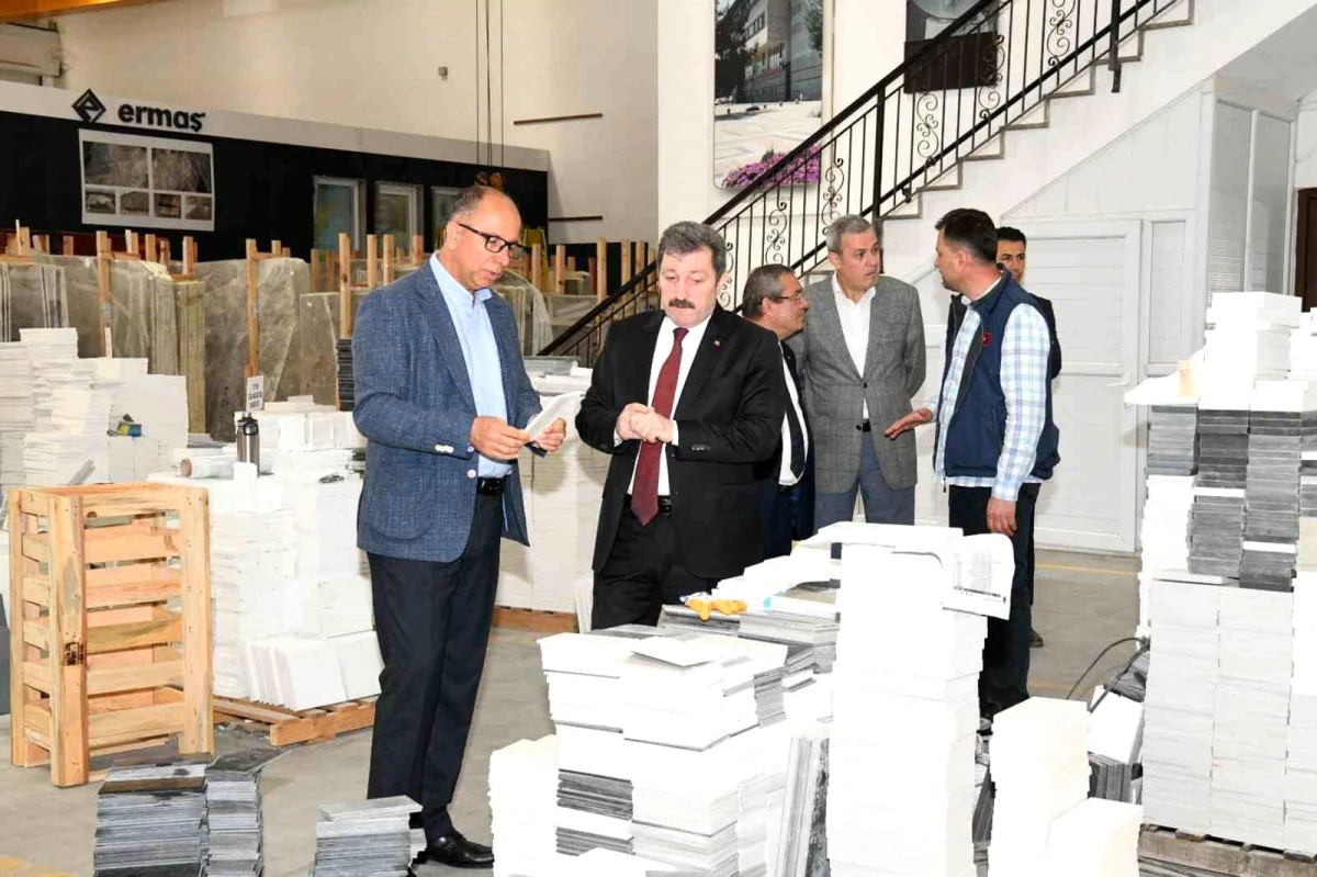 Muğla Valisi Orhan Tavlı Ermaş Mermer Fabrikasını Ziyaret Etti