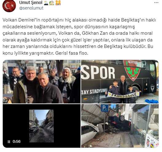 Volkan Demirel'in tepki dolu sözlerine Beşiktaş cephesinden cevap geldi Volkan Demirel'in tepki dolu sözlerine Beşiktaş cephesinden cevap geldi
