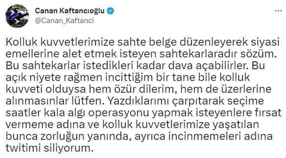 EMNİYET, Canan Kaftancıoğlu hakkında suç duyurusunda bulunacak