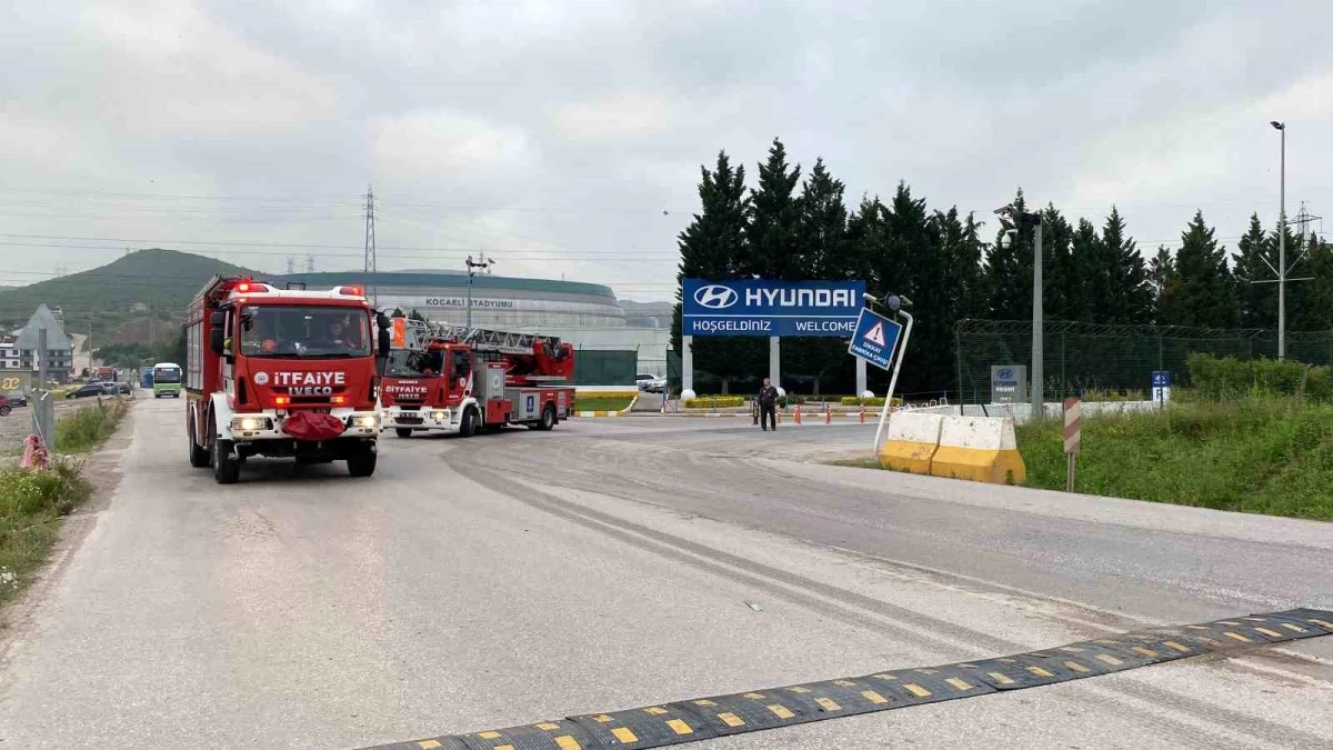 İzmit\'te Hyundai fabrikasında yangın