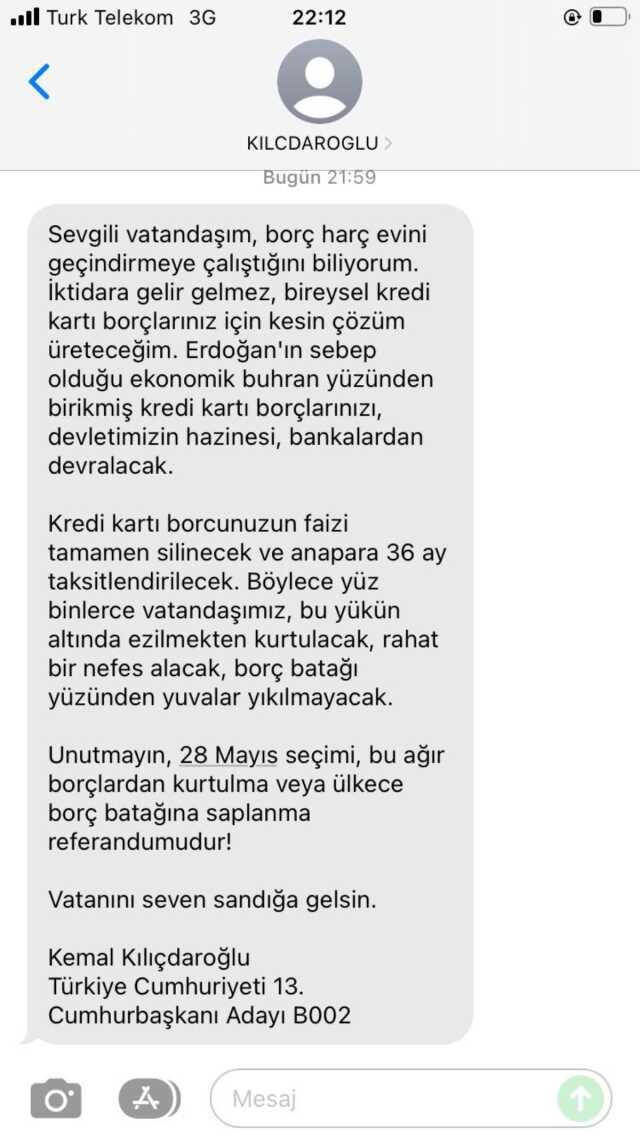 Kılıçdaroğlu'nun vatandaşlara attığı SMS mesajlarına yasak gelmesi tartışmalarına Turkcell CEO'su da dahil oldu: BTK kararını uygulamak zorundayız Kılıçdaroğlu'nun vatandaşlara attığı SMS mesajlarına yasak gelmesi tartışmalarına Turkcell CEO'su da dahil oldu: BTK kararını uygulamak zorundayız