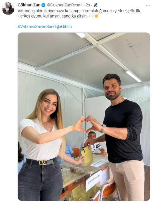 Ailesi ile sandık başına giden Gökhan Zan, çağrıda bulundu