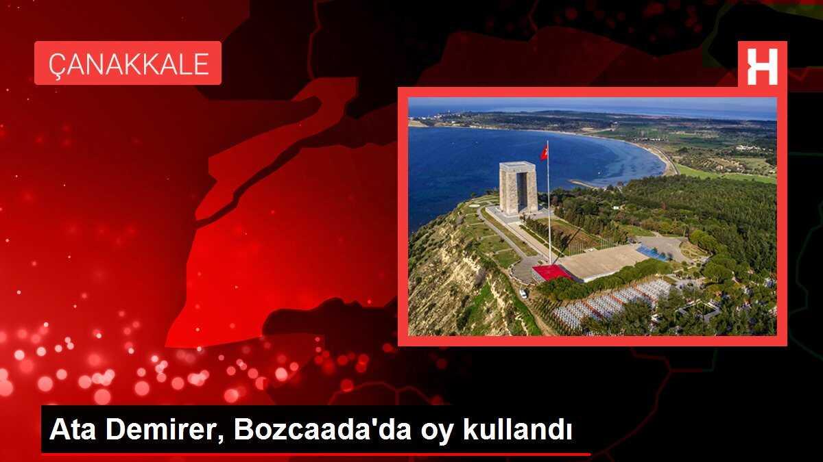 Ata Demirer, Bozcaada'da oy kullandı