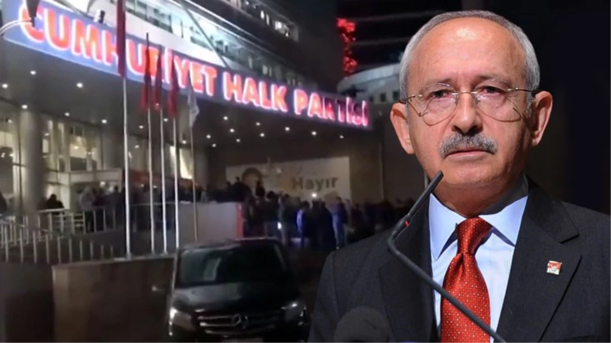 CHP Genel Merkezi\'nin önünde "Kemal istifa" sloganları yükseldi