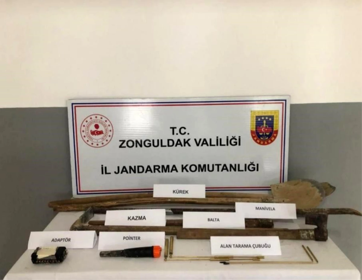 Zonguldak\'ta Kaçak Kazı Yapan 4 Şahıs Suçüstü Yakalandı