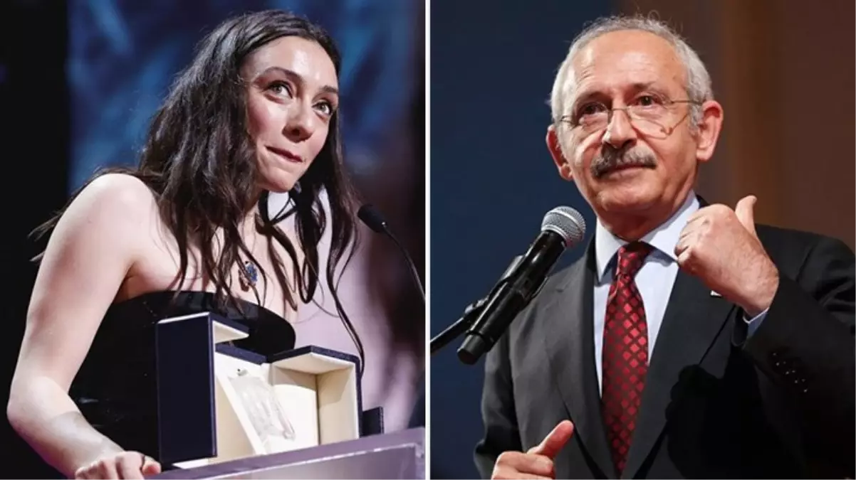 Merve Dizdar\'ın Cannes\'taki başarısını tebrik eden Kılıçdaroğlu, ödül konuşması üzerinden seçim mesajı verdi